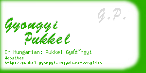 gyongyi pukkel business card